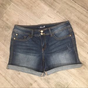 Seven7 Medium Wash Jean Shorts